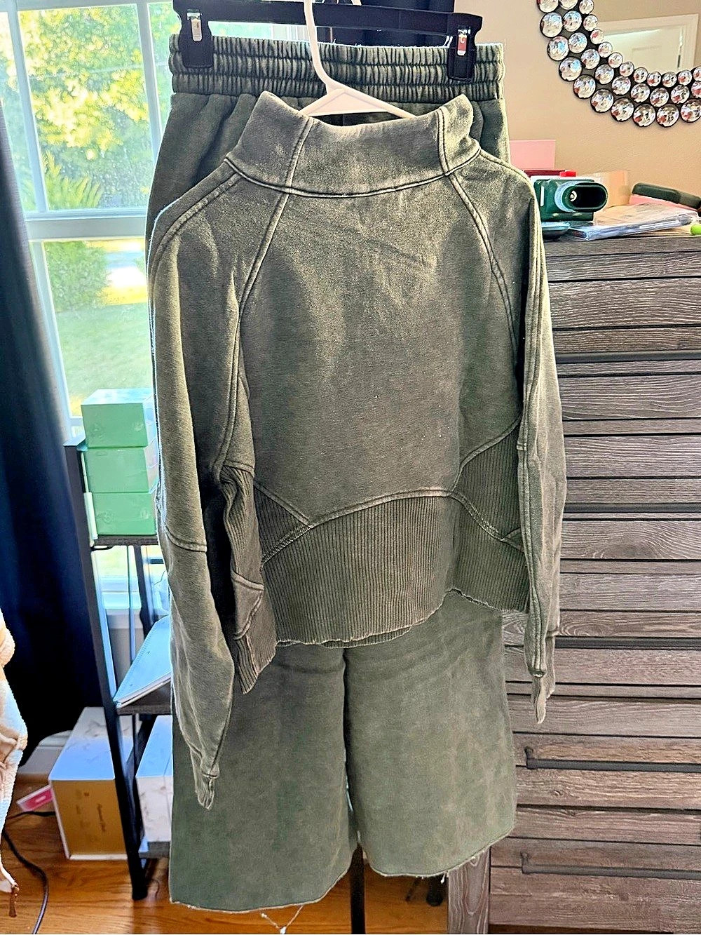 ZENANA Olive Pullover Hoodie Set - Picture 2 of 4